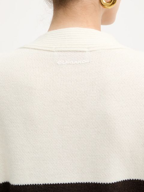 ERMANNO Firenze kardigan z domieszką wełny damski kolor beżowy 57TN044EA5