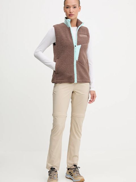 adidas TERREX bezrękawnik outdoorowy kolor brązowy przejściowy JN0927 - zdjęcie produktu nr 2