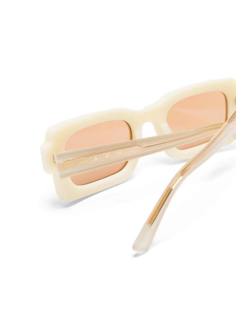 Marni Eyewear Kawasan Falls logo-engraved sunglasses - Neutrals