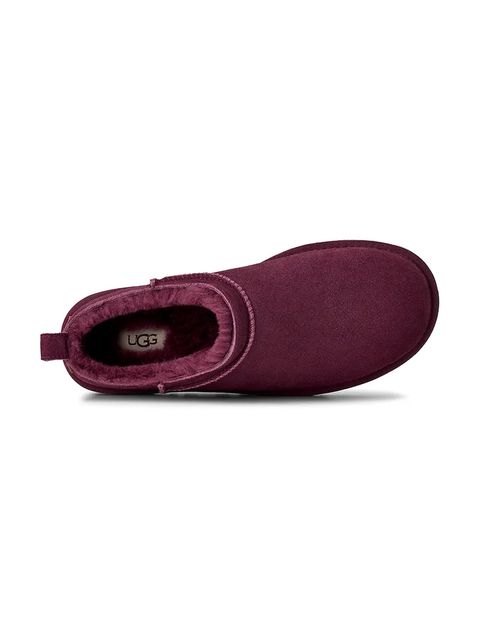 UGG kapcie zamszowe Classic Micro kolor różowy 1173891.BTMG