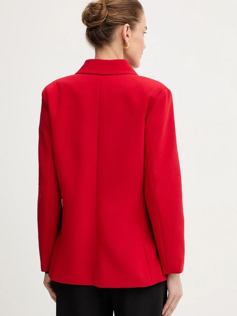 Morgan marynarka kolor czerwony dwurzędowa gładka VRED.F
