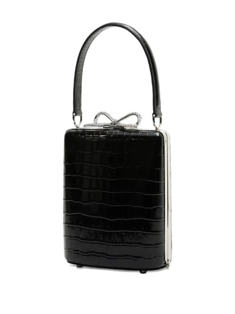 Self-Portrait bow-detailing clutch bag - Black - zdjęcie produktu nr 2