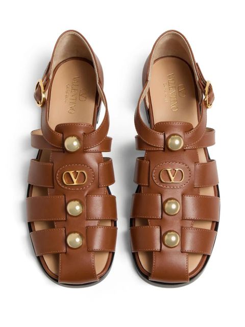 Valentino Garavani VLogo Signature fisherman sandals - Brown