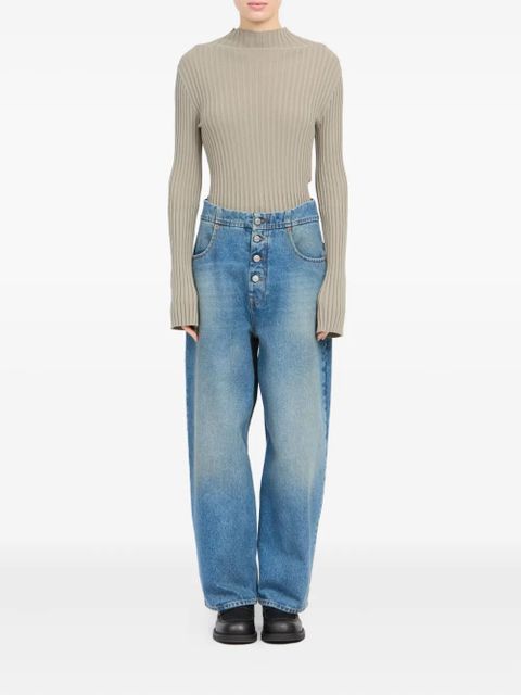MM6 Maison Margiela button five-pocket jeans - Blue