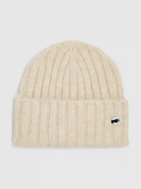 Karl Lagerfeld czapka IKON kolor beżowy A4W33108