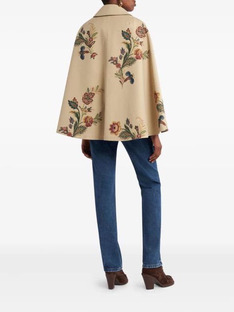 ETRO floral-print cape - Neutrals