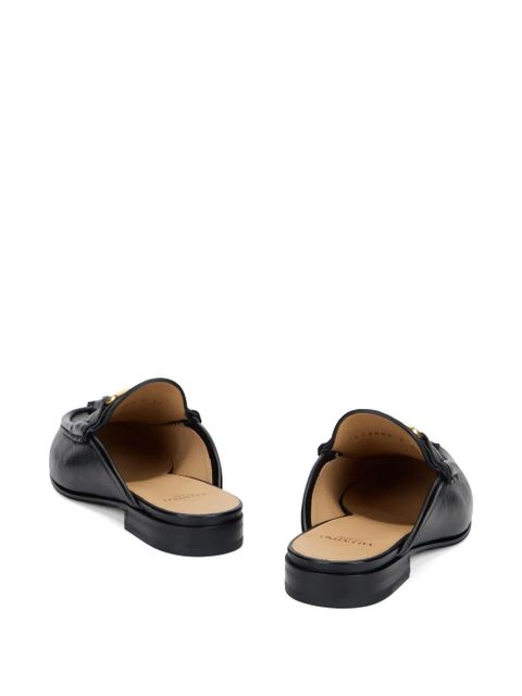 Valentino Garavani VLogo leather tassel mules - Black