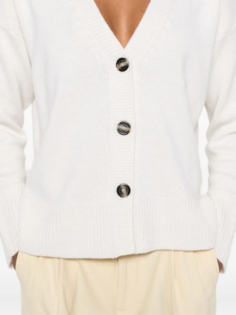 SOLOTRE V-neck cardigan - White - zdjęcie produktu nr 2