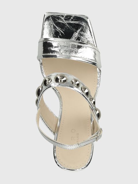 IRO sandały skórzane Chlorite Silver