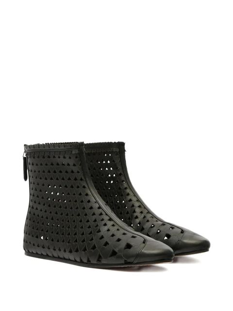 ISABEL MARANT Ferix perforated boots - Black