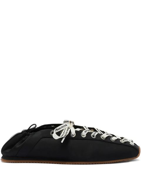 GANNI lace-up ballet flats - Black - zdjęcie produktu nr 1