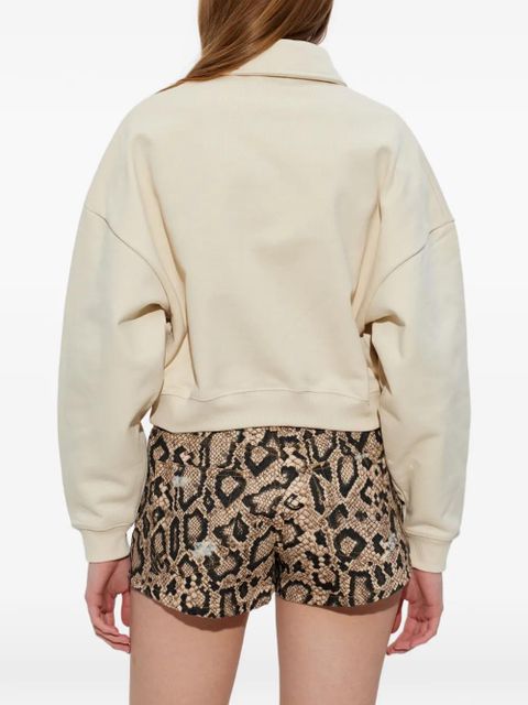 AMIRI MA CHATEAU embroidered polo top - Neutrals