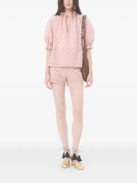 Valentino Garavani puffed-sleeve ruffle blouse - Pink - zdjęcie produktu nr 2