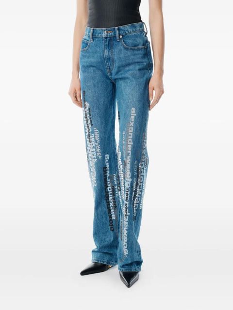 Alexander Wang logo-print jeans - Blue