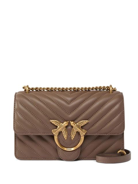 PINKO mini Love Bag One chevron shoulder bag - Brown - zdjęcie produktu nr 1