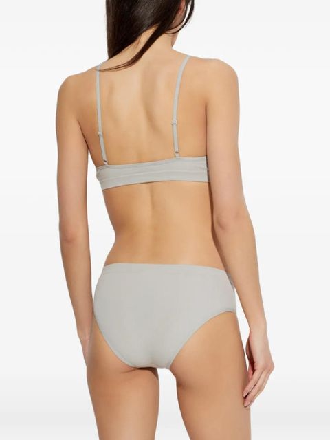 MM6 Maison Margiela label ribbed bra - Neutrals - zdjęcie produktu nr 2