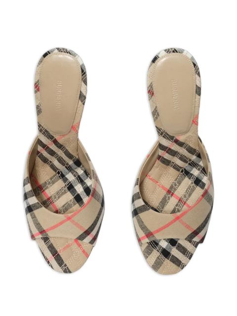 Burberry Check Mews high sandals​ - Neutrals