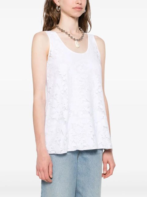 Max Mara lace-detailing top - White