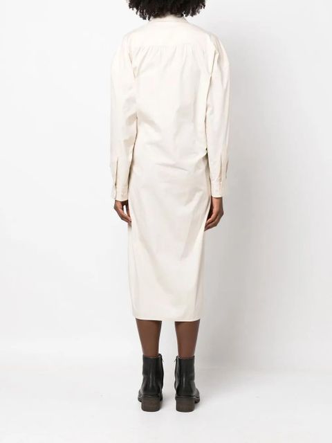 LEMAIRE Twisted cotton shirt dress - White