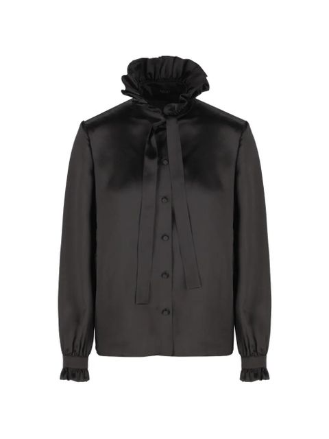 Gucci bow-detail silk shirt - Black - zdjęcie produktu nr 1