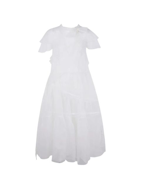 Simone Rocha ruffled silk dress - White - zdjęcie produktu nr 1