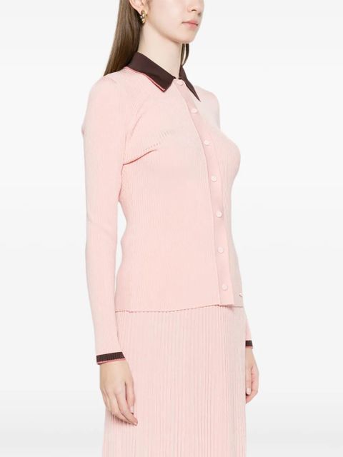 ZIMMERMANN contrast rib cardigan - Pink