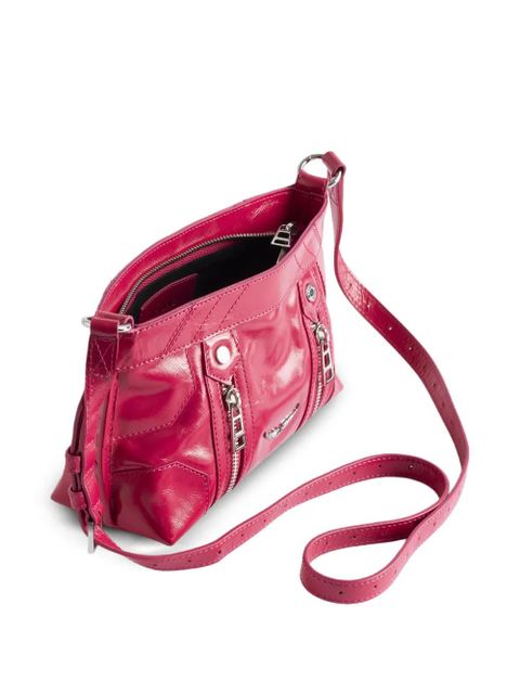 Zadig&Voltaire Sunny Mood zipped patent satchel bag - Pink