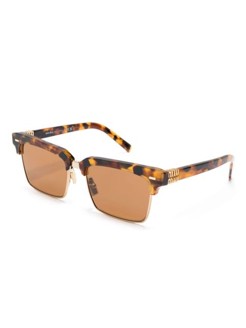 Miu Miu Eyewear MU10ZS rectangle-frame sunglasses - Brown - zdjęcie produktu nr 2