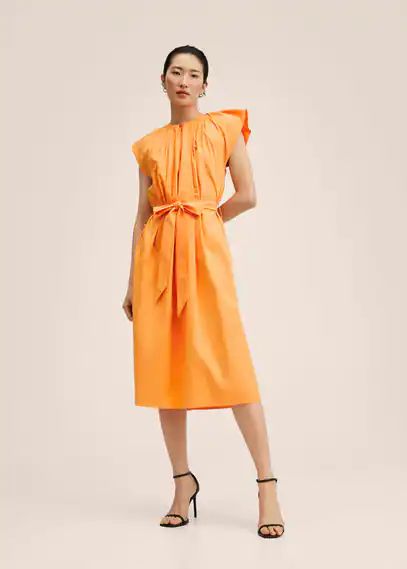 Sukienka wiązana w pasie z 100% bawełny - zdjęcie produktu nr 1