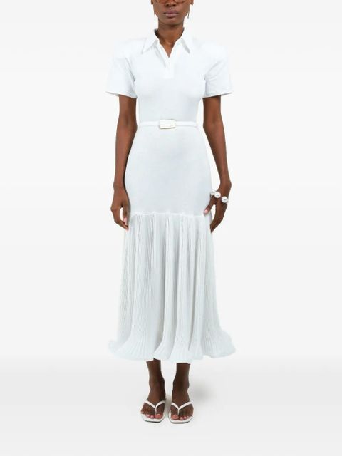 Rowen Rose pleated maxi polo dress - White - zdjęcie produktu nr 2
