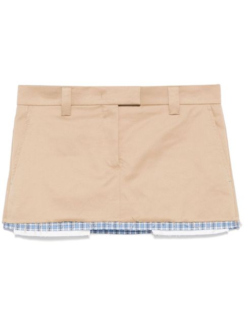 Miu Miu contrasting-trim skirt - Neutrals - zdjęcie produktu nr 1