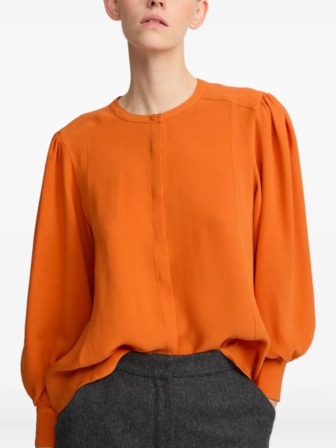 Yves Salomon puff-sleeve shirt - Orange - zdjęcie produktu nr 1