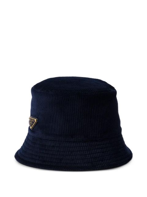 Prada corduroy bucket hat - Blue - zdjęcie produktu nr 2