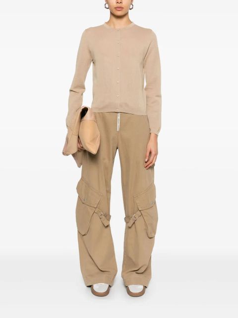 Moncler logo-embroidered cardigan - Neutrals - zdjęcie produktu nr 2