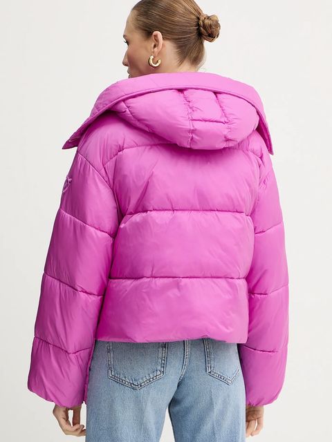 Pinko kurtka kolor różowy zimowa oversize 105656 A2TF