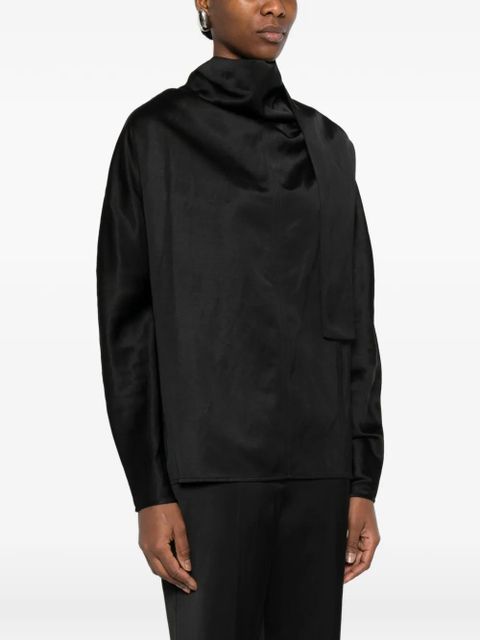 TOTEME cowl-neck blouse - Black