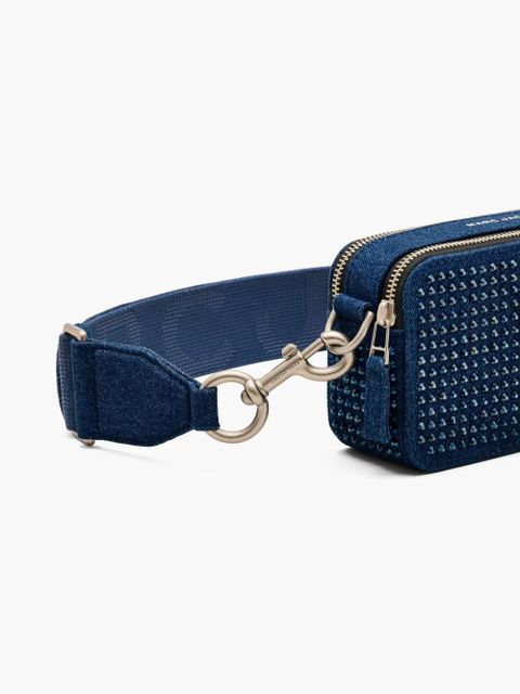 Marc Jacobs The Crystal Denim Snapshot crossbody bag - Blue