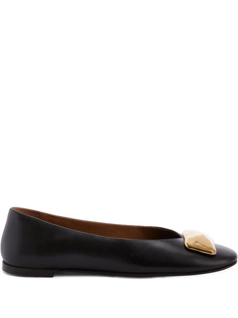 Giuseppe Zanotti Georgia Stone ballet flats - Black - zdjęcie produktu nr 1