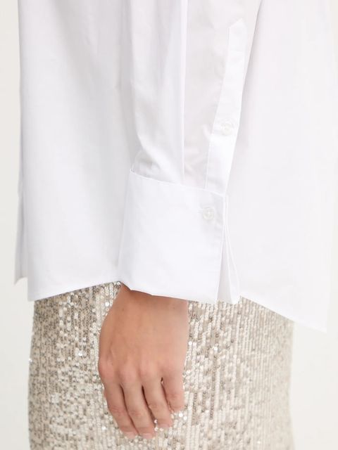 MICHAEL Michael Kors koszula bawełniana damska kolor biały regular z kołnierzykiem klasycznym MF540VMJV1