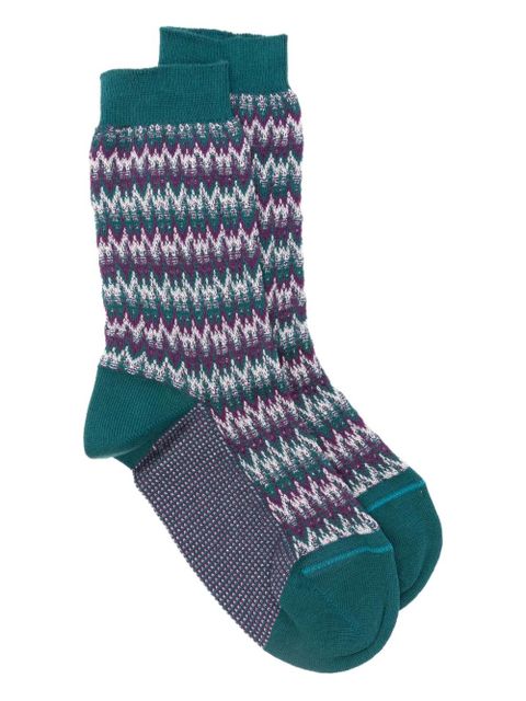 Missoni zigzag crew socks - Green - zdjęcie produktu nr 1