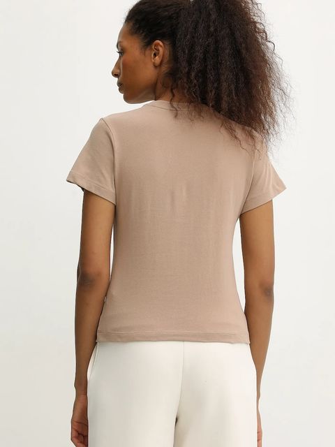 Guess t-shirt ALBA damski kolor beżowy V5BI17 KCBF1