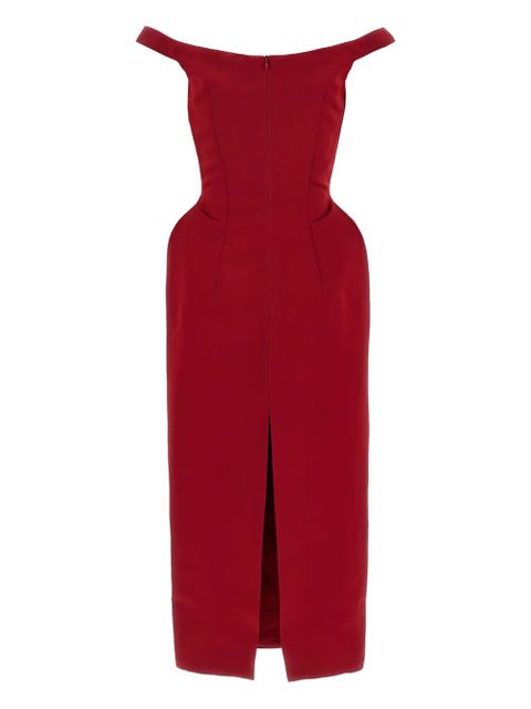 Magda Butrym side-seam detail midi dress - Red