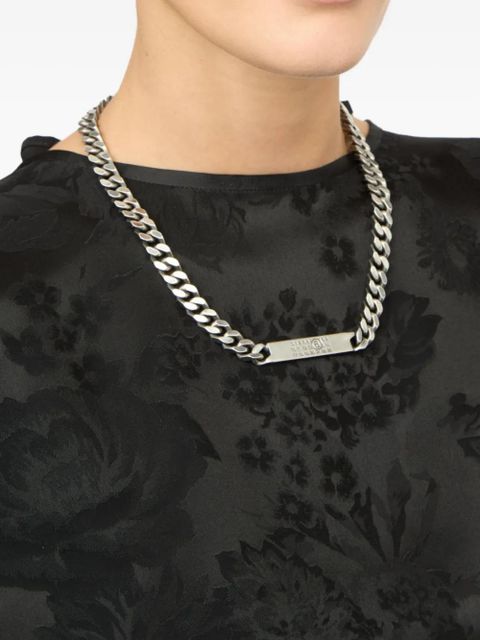 MM6 Maison Margiela logo necklace - Silver