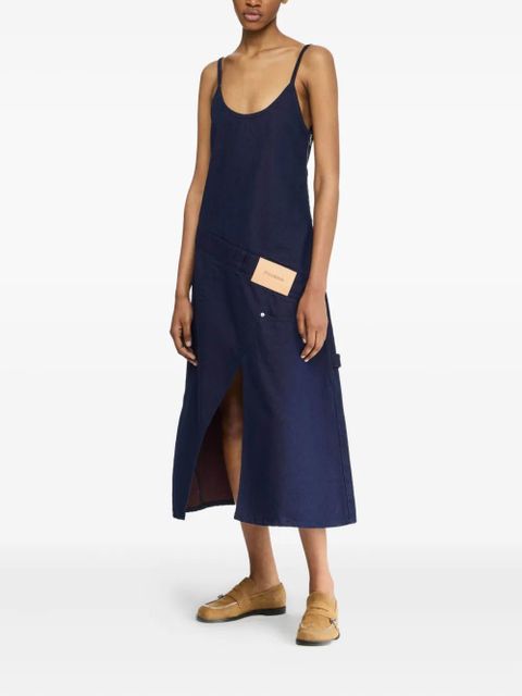JW Anderson denim panelled midi dress - Blue - zdjęcie produktu nr 1