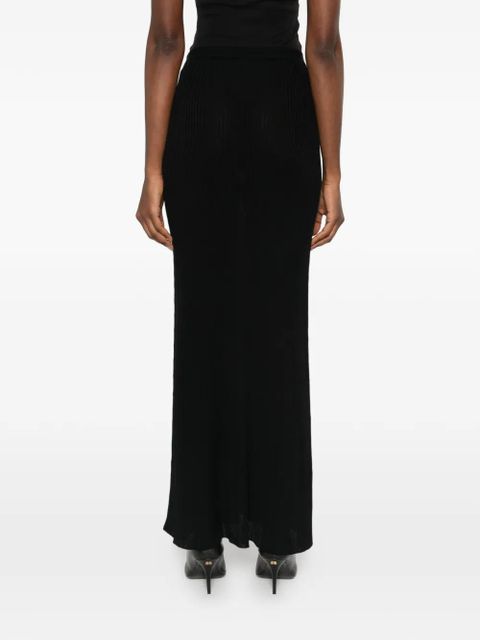 Balenciaga ribbed maxi skirt - Black