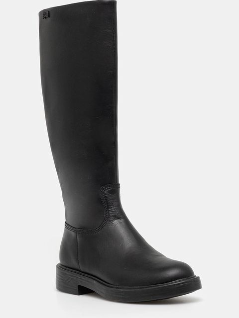 Camper kozaki skórzane Dean damskie kolor czarny na płaskim obcasie K400763-003 - zdjęcie produktu nr 1