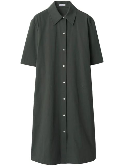 Burberry straight-point collar cotton-blend dress - Green - zdjęcie produktu nr 1