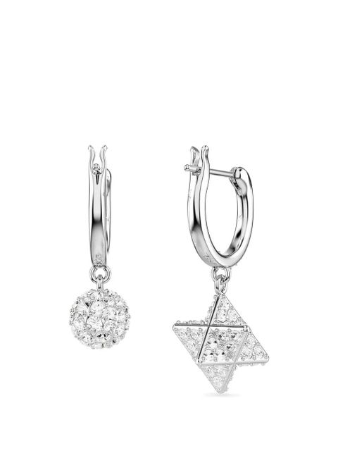 Swarovski Dextera geometric embellished earrings - Silver