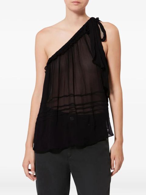 MARANT ÉTOILE Loeva one-shoulder blouse - Black
