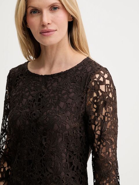 Bruuns Bazaar sukienka kolor brązowy mini prosta BBW4517